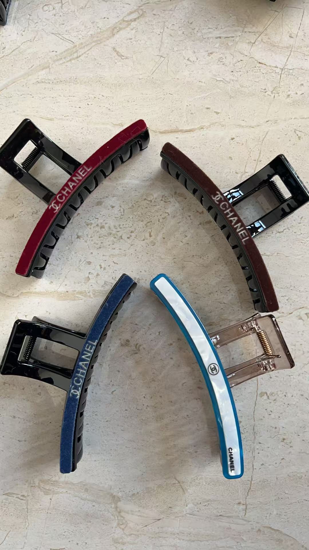 Chanel Color Hair Clip Set (4Pcs)