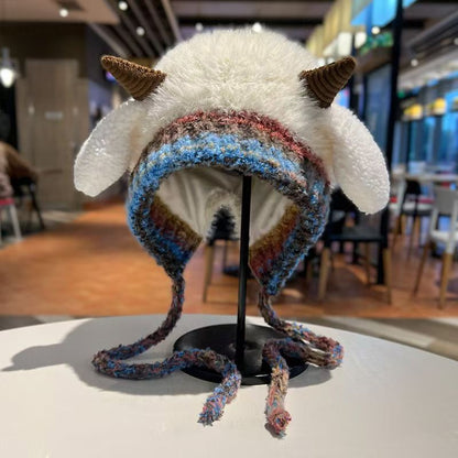Fleece-Lined Beanie with Ear Flaps