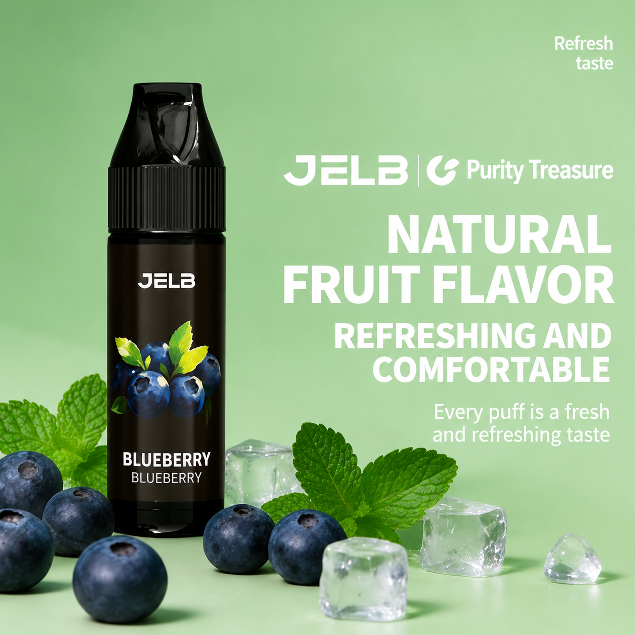 Large fruit-flavored snorkel stick, refreshing and breath-freshening, mint stick mouthpiece, smoking cessation aid, cigarette replacement stick.