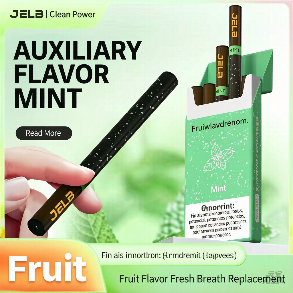 Fruit-flavored sucker, cool and refreshing strawberry flavor, mouthpiece replacement stick, smokeless stick, portable mint stick.