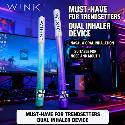WINK Herbal Alternative Stick, Fruit Flavored, Cooling Suckling Stick, Refreshing, Smokeless, Mouth Soothing, Grape & Watermelon