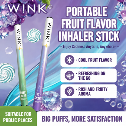 WINK Herbal Alternative Stick, Fruit Flavored, Cooling Suckling Stick, Refreshing, Smokeless, Mouth Soothing, Grape & Watermelon