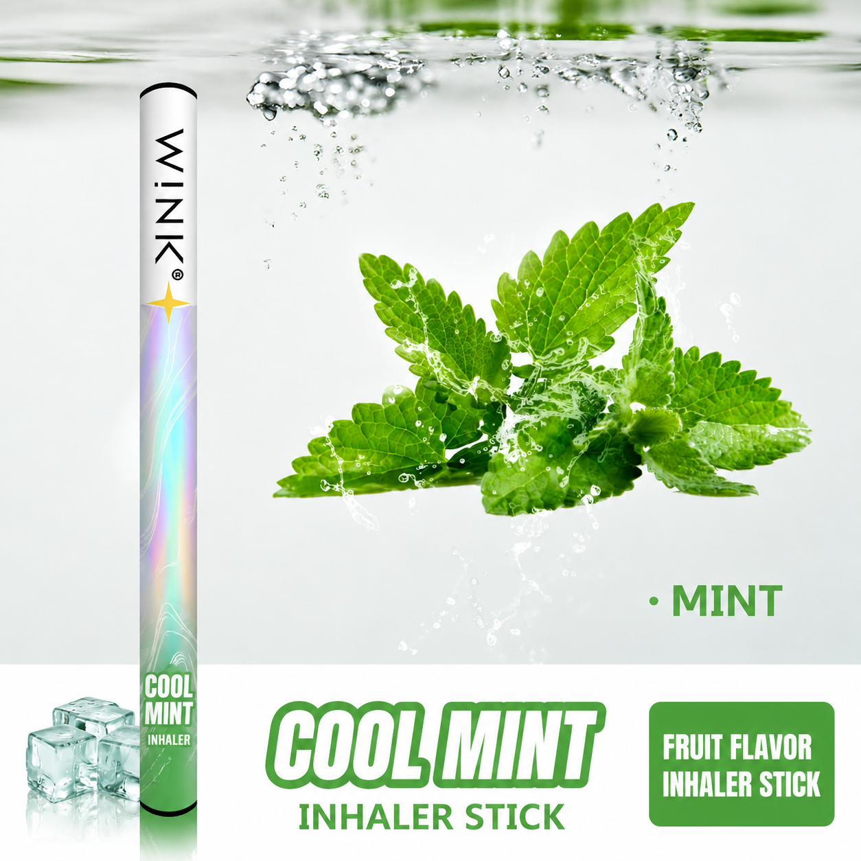 WINK Herbal Alternative Stick, Fruit Flavored, Cooling Suckling Stick, Refreshing, Smokeless, Mouth Soothing, Grape & Watermelon
