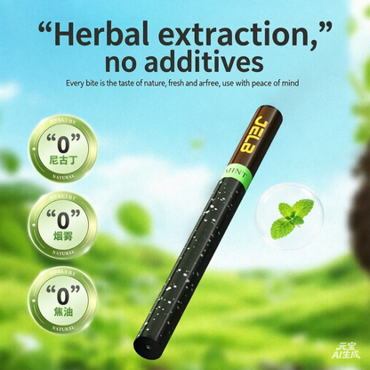 Cool and refreshing strawberry flavored smoker, herbal granule-assisted portable mint substitute.