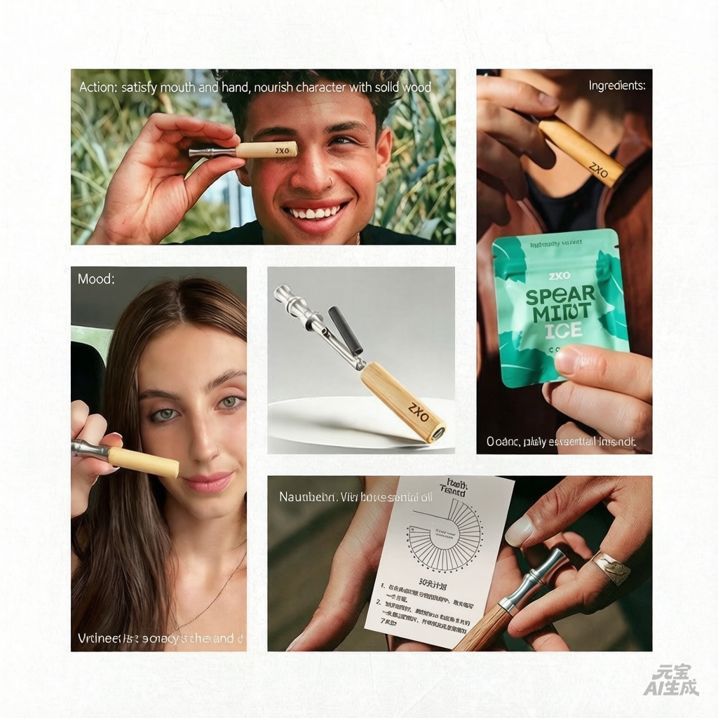 ZXO New Smoking Stick, Smokeless Device, Genuine Mint Flavored Suction Stick, Herbal Fruit Flavored Suction Stick, Freshens Breath Suction Stick
