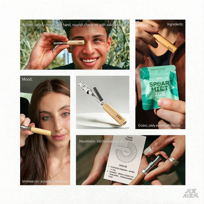 ZXO New Smoking Stick, Smokeless Device, Genuine Mint Flavored Suction Stick, Herbal Fruit Flavored Suction Stick, Freshens Breath Suction Stick
