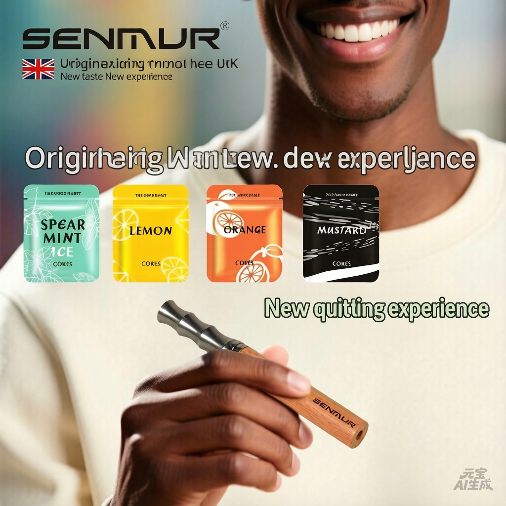 SENMUR, a British imported smoking cessation stick, is a smoke-free, fruit-flavored, unisex product.