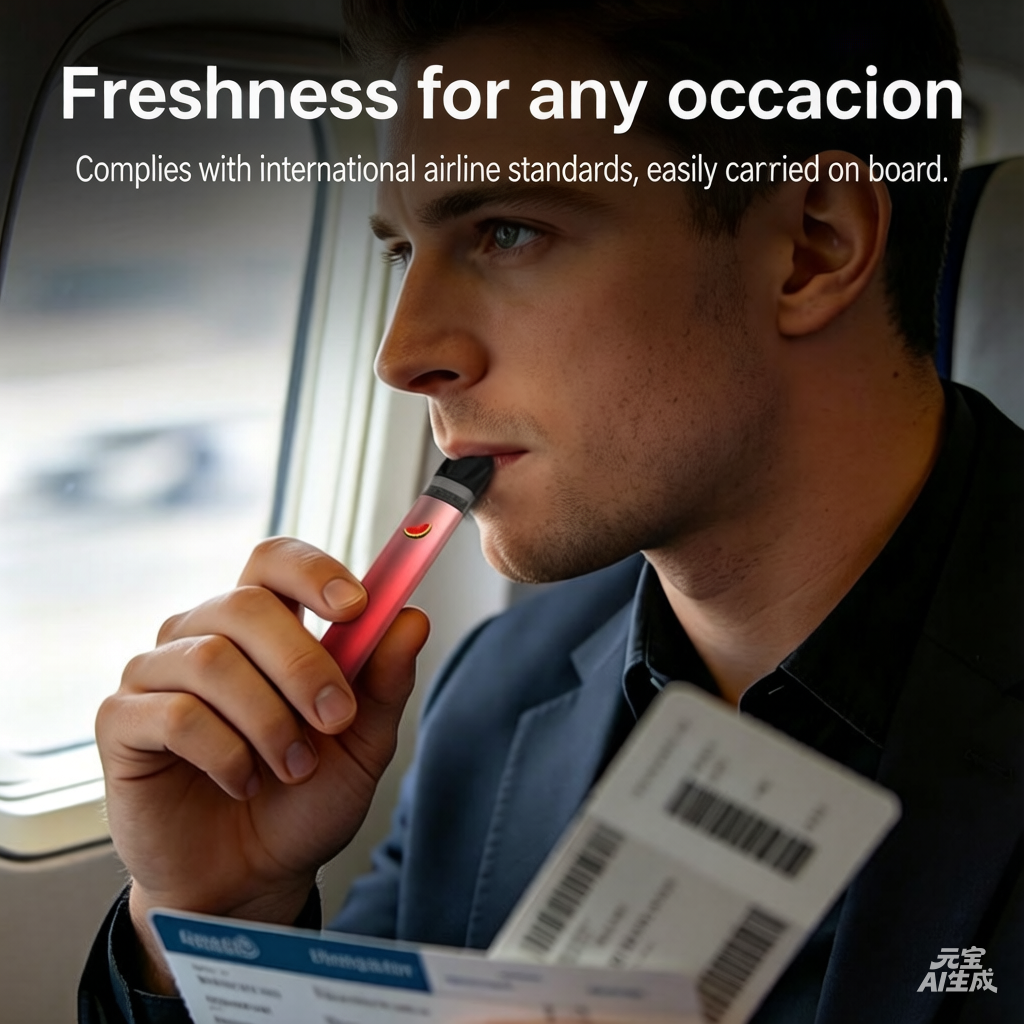 Smokeless Fruit Flavored Suckling Stick, Mint Cooling Stick, Herbal Particle Mouth Replacement, Watermelon Flavor, Portable and Refreshing Alternative, Smokeless Stick