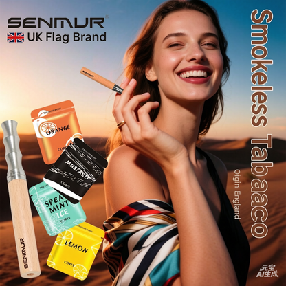 SENMUR, a British imported smoking cessation stick, is a smoke-free, fruit-flavored, unisex product.