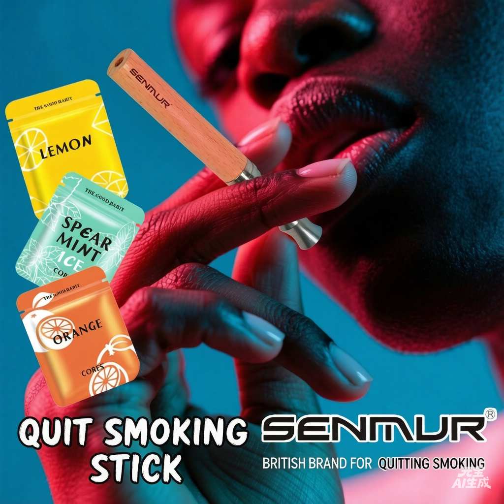 SENMUR, a British imported smoking cessation stick, is a smoke-free, fruit-flavored, unisex product.