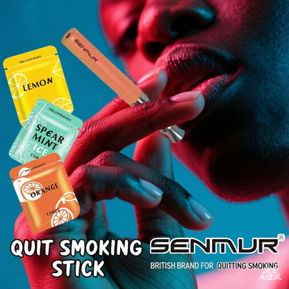 SENMUR, a British imported smoking cessation stick, is a smoke-free, fruit-flavored, unisex product.