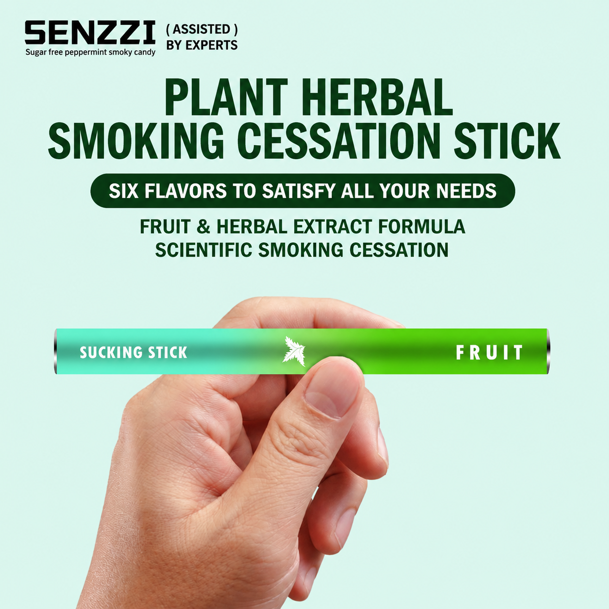 Saint-Zoge Authentic Herbal Smoking Cessation Device, New Fruit-Flavored Smoking Cessation Stick, Refreshing and Cooling Mint Alternative, Portable and Smokeless