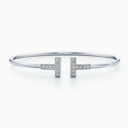 Tiffany T Diamond Wire Bracelet